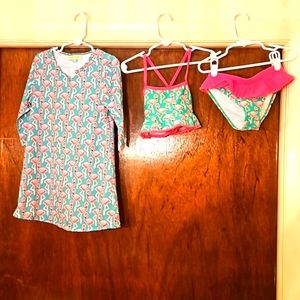 Girls bikini and matching cover-up
